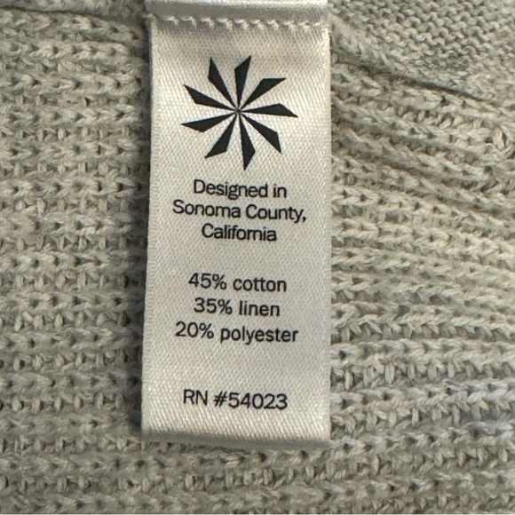 Athleta Horizon Gray Ribbed Long Cardigan Sweater Open Front - Picture 7 of 7